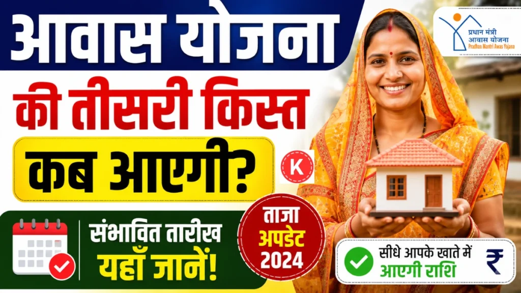 awas yojana ki teesri kist kab aaegi | पीएम आवास योजना तीसरी किस्त कब आएगी 2026 | आवास योजना की तीसरी किस्त कैसे चेक करें